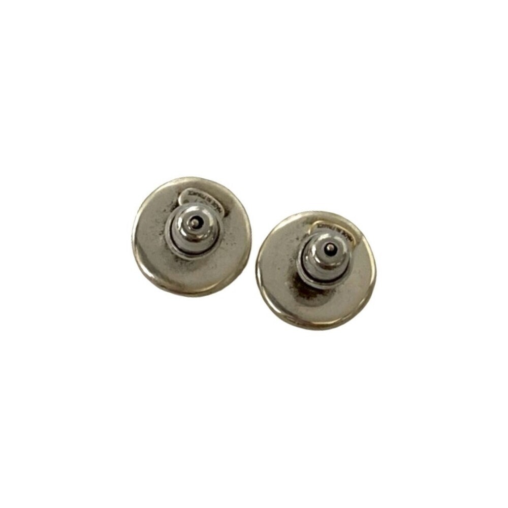 CHANEL Authentic Vintage White Logo Earrings - Picture 4 of 5
